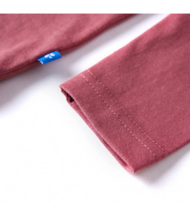 Kids' T-shirt with Long Sleeves Dark Red 104
