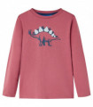 Kids' T-shirt with Long Sleeves Dark Red 116