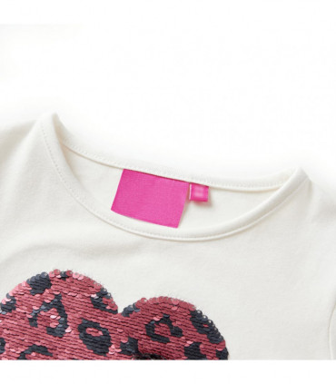 Kids' T-shirt with Long Sleeves Ecru 104