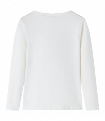 Kids' T-shirt with Long Sleeves Ecru 116