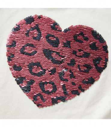 Kids' T-shirt with Long Sleeves Ecru 116