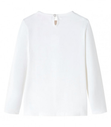 Kids' T-shirt with Long Sleeves Ecru 116