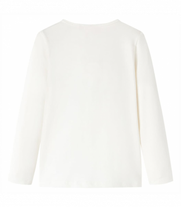 Kids' T-shirt with Long Sleeves Ecru 116