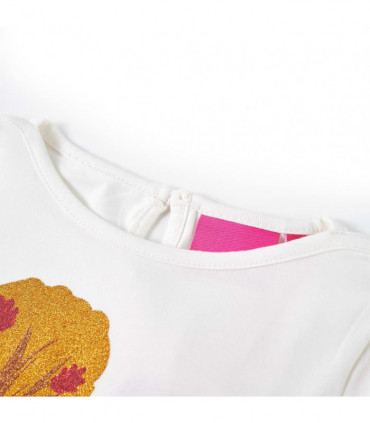 Kids' T-shirt with Long Sleeves Ecru 128