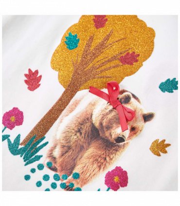 Kids' T-shirt with Long Sleeves Ecru 140