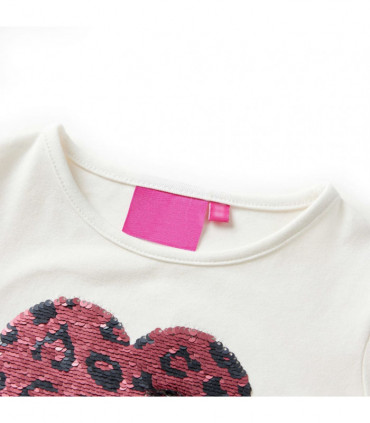 Kids' T-shirt with Long Sleeves Ecru 92
