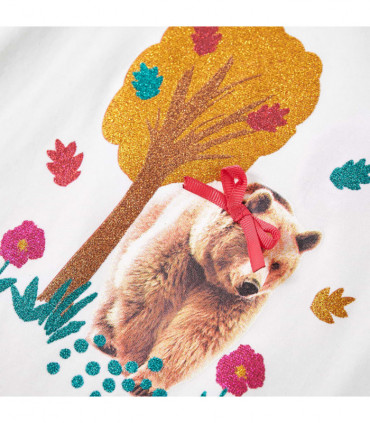 Kids' T-shirt with Long Sleeves Ecru 92