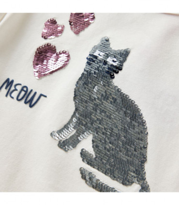 Kids' T-shirt with Long Sleeves Ecru 92