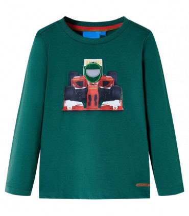 Kids' T-shirt with Long Sleeves Green 128
