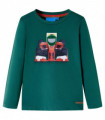 Kids' T-shirt with Long Sleeves Green 140