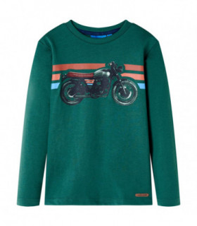 Kids' T-shirt with Long Sleeves Green 92
