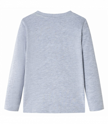 Kids' T-shirt with Long Sleeves Grey Melange 104