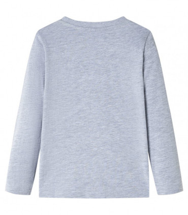 Kids' T-shirt with Long Sleeves Grey Melange 116
