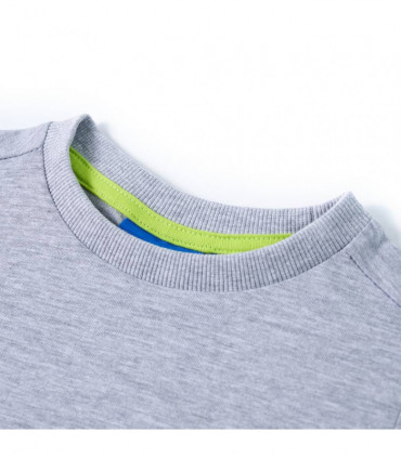 Kids' T-shirt with Long Sleeves Grey Melange 116