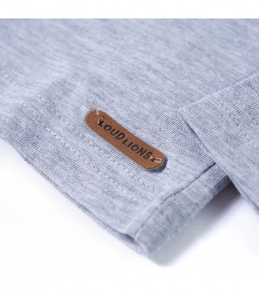 Kids' T-shirt with Long Sleeves Grey Melange 116