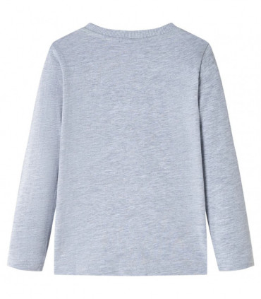 Kids' T-shirt with Long Sleeves Grey Melange 128