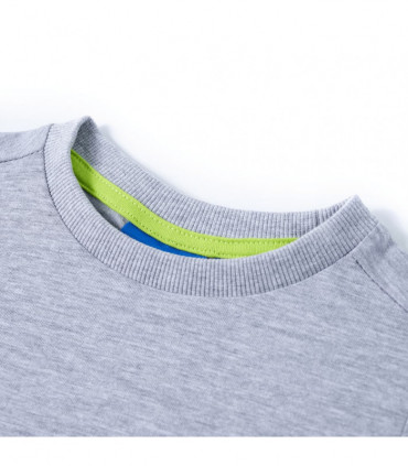 Kids' T-shirt with Long Sleeves Grey Melange 128