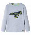 Kids' T-shirt with Long Sleeves Grey Melange 140