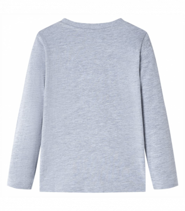 Kids' T-shirt with Long Sleeves Grey Melange 92
