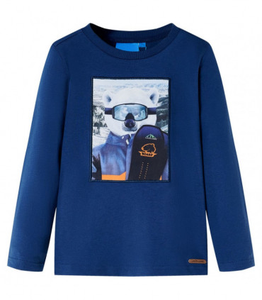 Kids' T-shirt with Long Sleeves Jeans Blue 116