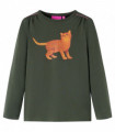 Kids' T-shirt with Long Sleeves Khaki 104