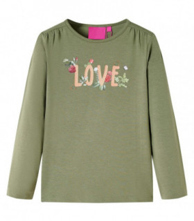 Kids' T-shirt with Long Sleeves Khaki 104