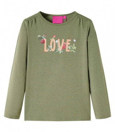 Kids' T-shirt with Long Sleeves Khaki 104