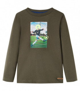 Kids' T-shirt with Long Sleeves Khaki 104