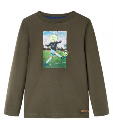 Kids' T-shirt with Long Sleeves Khaki 104
