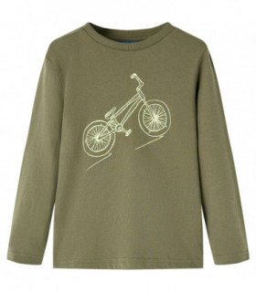 Kids' T-shirt with Long Sleeves Khaki 116