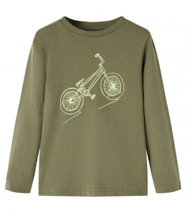 Kids' T-shirt with Long Sleeves Khaki 116