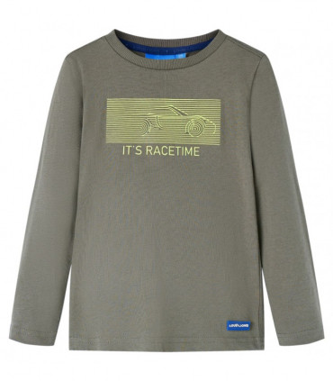 Kids' T-shirt with Long Sleeves Khaki 116