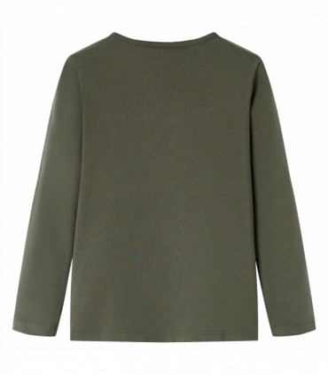 Kids' T-shirt with Long Sleeves Khaki 128