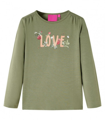 Kids' T-shirt with Long Sleeves Khaki 140