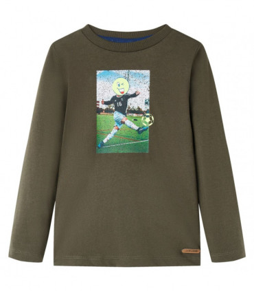 Kids' T-shirt with Long Sleeves Khaki 140