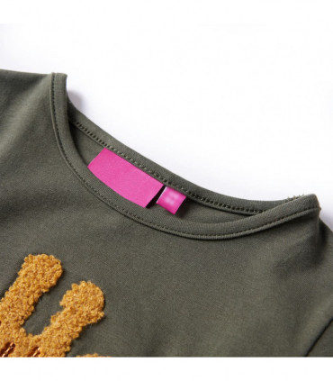 Kids' T-shirt with Long Sleeves Khaki 92