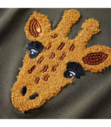 Kids' T-shirt with Long Sleeves Khaki 92