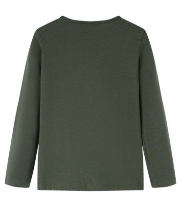 Kids' T-shirt with Long Sleeves Khaki 92