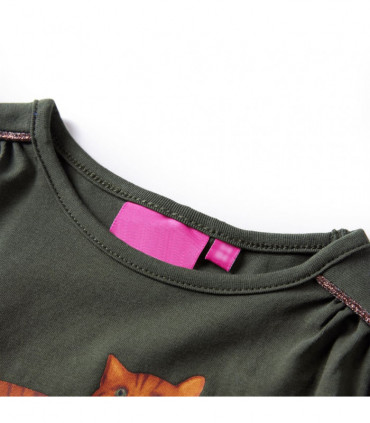 Kids' T-shirt with Long Sleeves Khaki 92