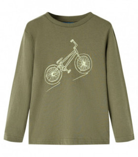 Kids' T-shirt with Long Sleeves Khaki 92