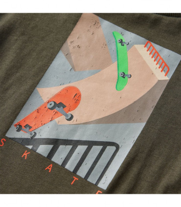 Kids' T-shirt with Long Sleeves Khaki 92