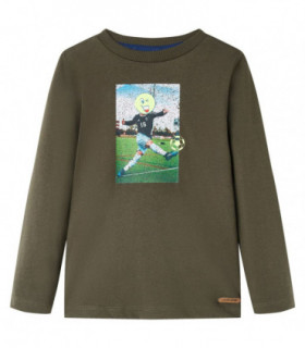Kids' T-shirt with Long Sleeves Khaki 92