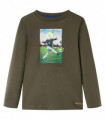 Kids' T-shirt with Long Sleeves Khaki 92