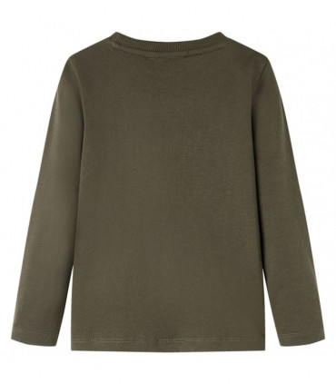 Kids' T-shirt with Long Sleeves Khaki 92