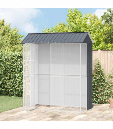 vidaXL Bird Cage Anthracite 215 x 110 x 247 cm Galvanised steel