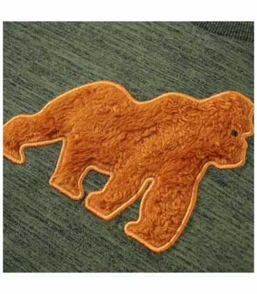 Kids' T-shirt with Long Sleeves Khaki Melange 104