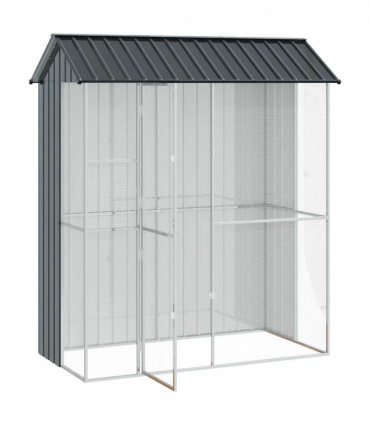 vidaXL Bird Cage Anthracite 215 x 110 x 247 cm Galvanised steel