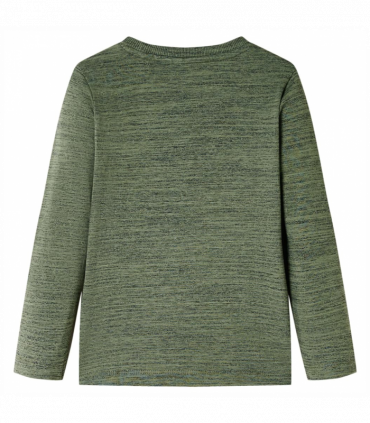 Kids' T-shirt with Long Sleeves Khaki Melange 140