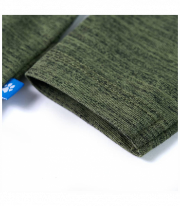 Kids' T-shirt with Long Sleeves Khaki Melange 140