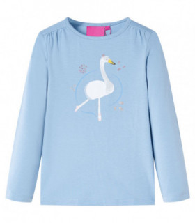 Kids' T-shirt with Long Sleeves Light Blue 92